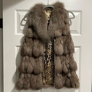 Fur Vest Real Fur Fox - small